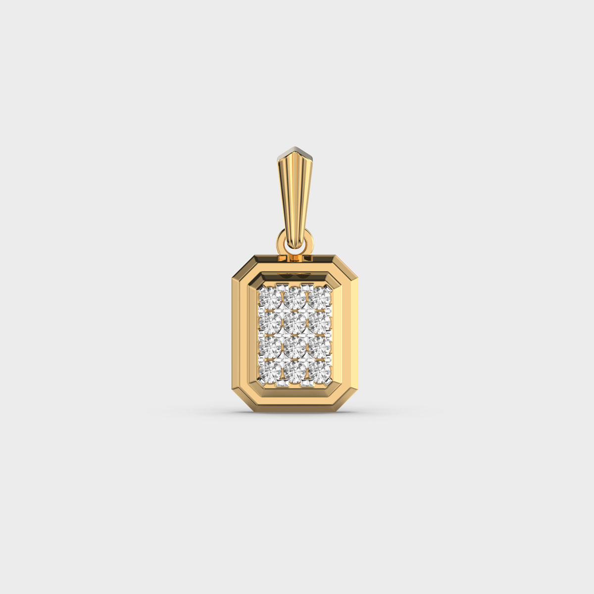 Dainty Octagonal Diamond Pendant