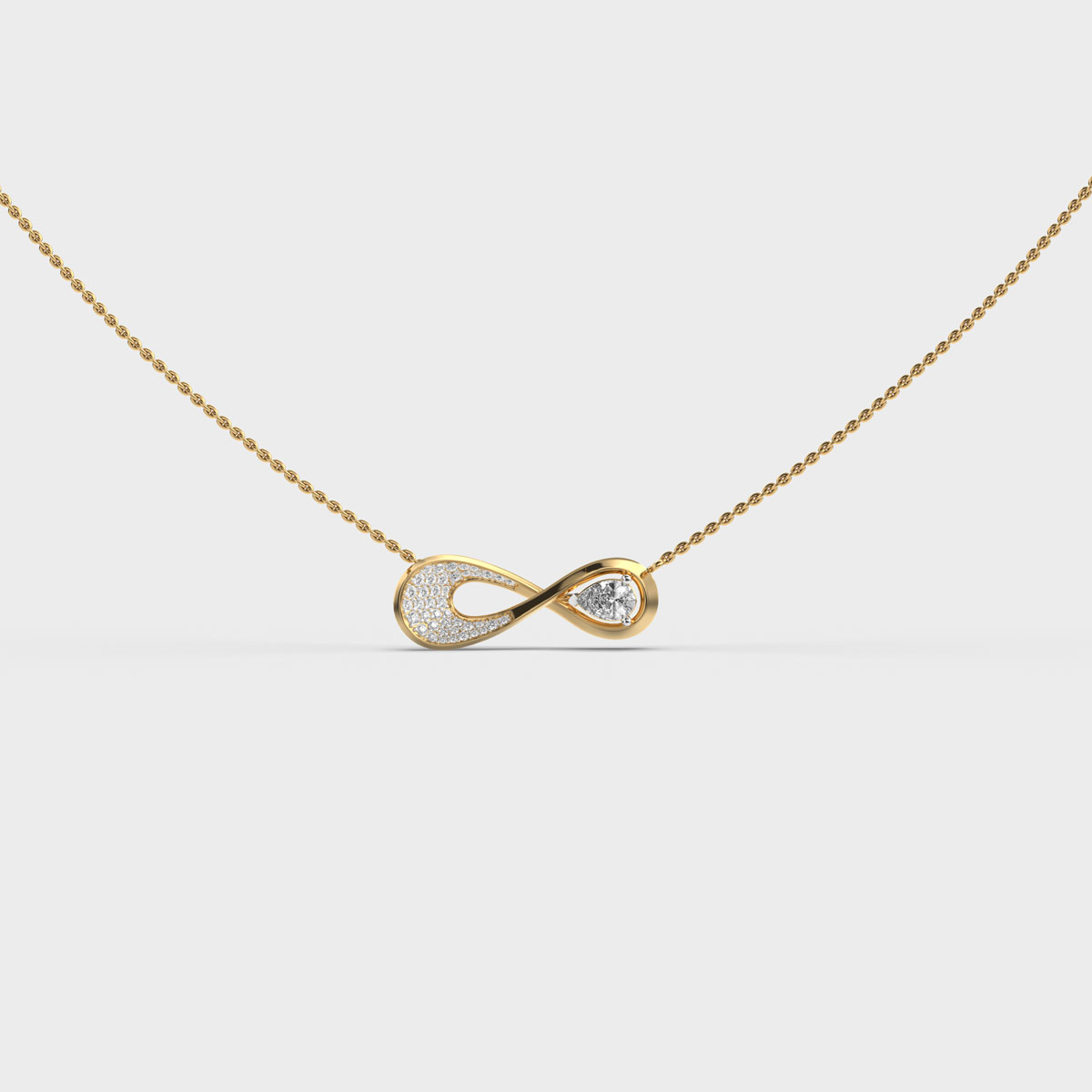 Minimal Infinity Diamond Pendant