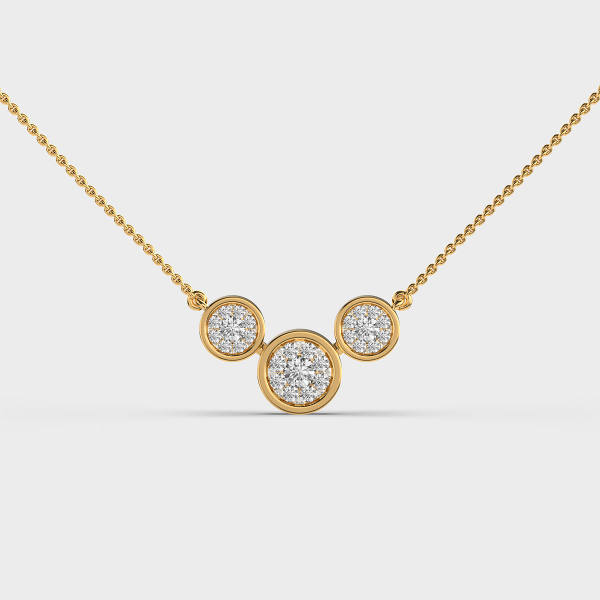 Eternal Circle of Three Diamond Necklace
