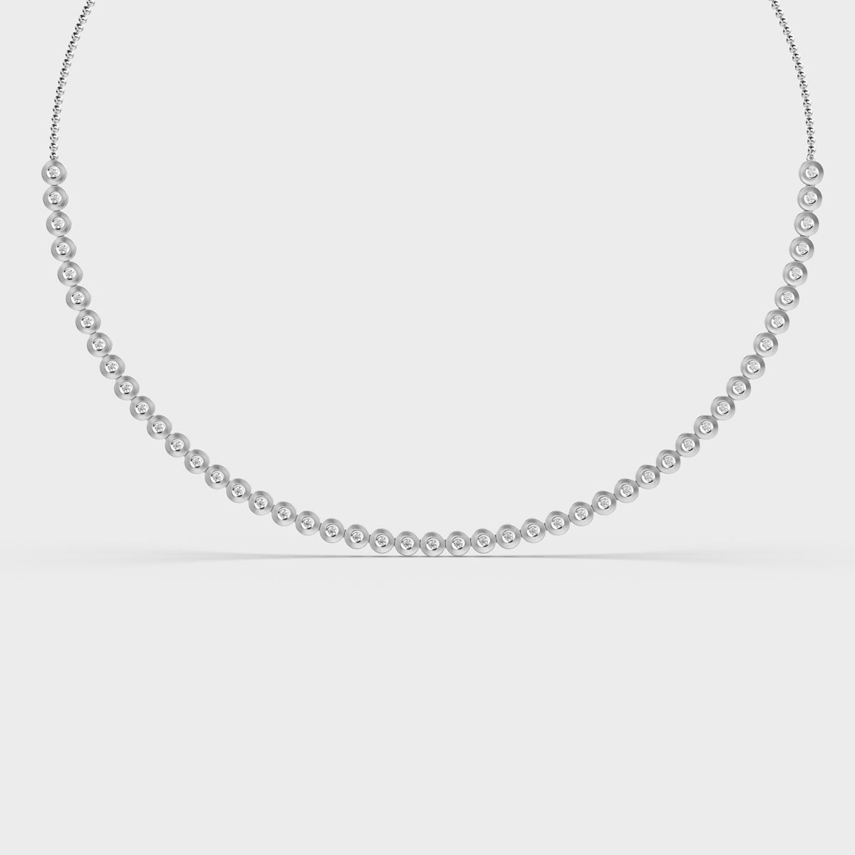 Dainty Interlocked Diamond Necklace