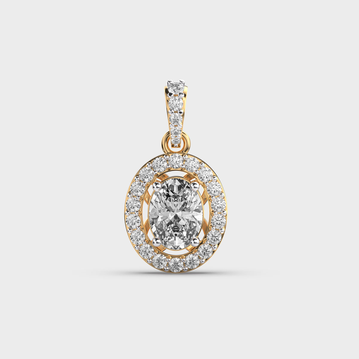 Classique Oval Diamond Pendant