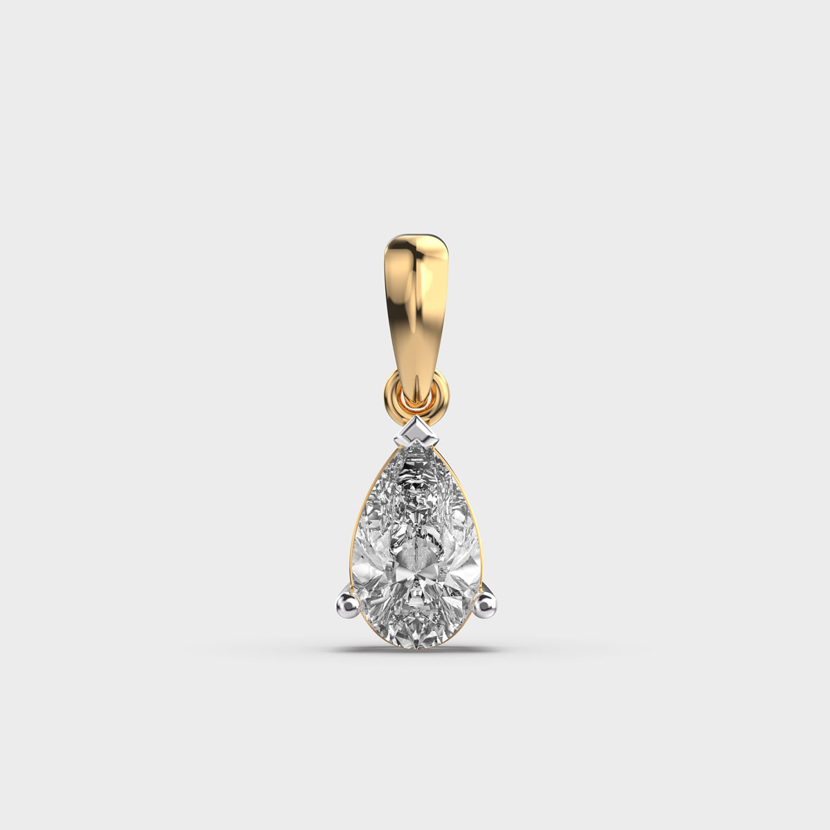 Miniature Pear Cut Diamond Pendant