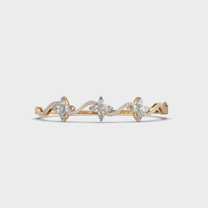 Bejewelled Small Flower Diamond Bangle