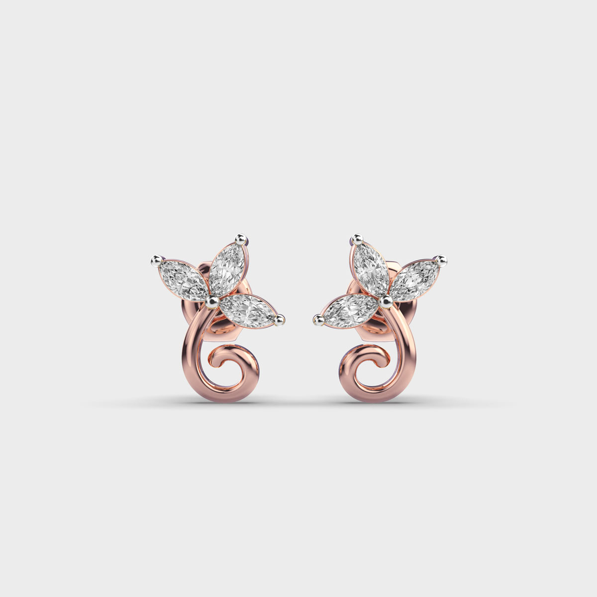 Blooming Perina Petals Diamond Studs