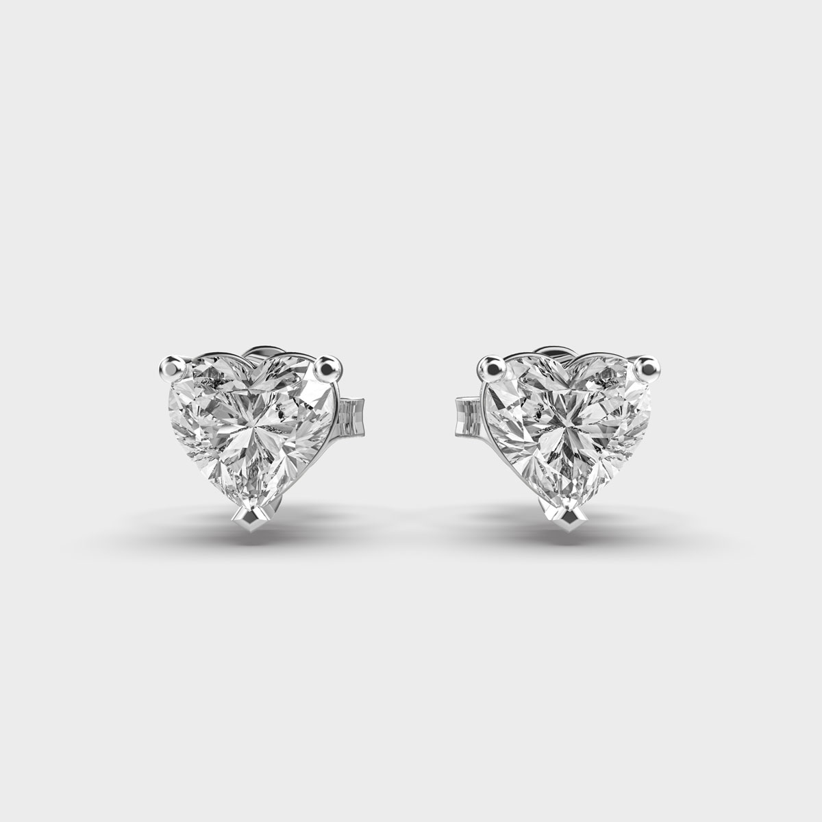Cute Treasure Heart Diamond Studs