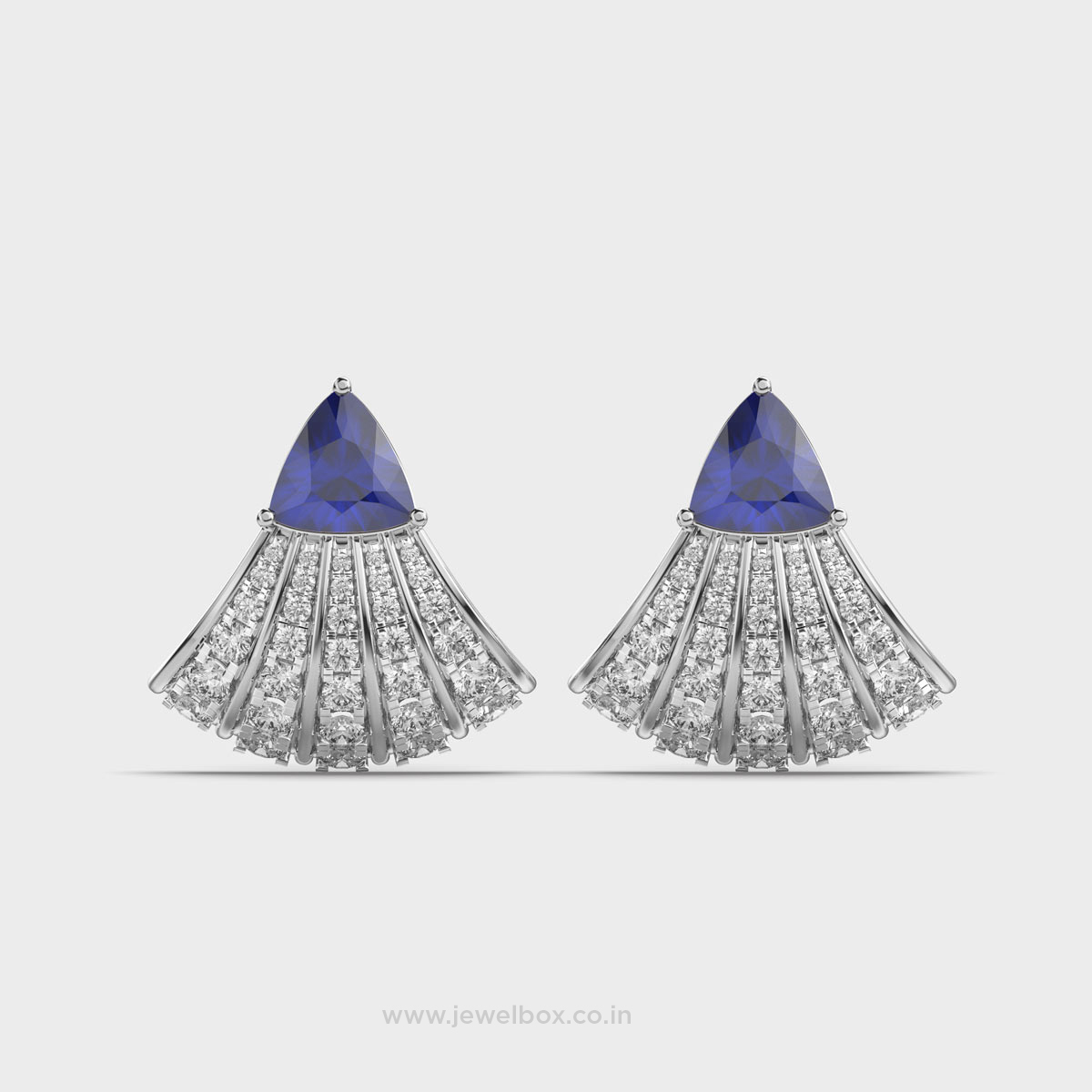 Blue Fanfare Dazzling Diamond Studs
