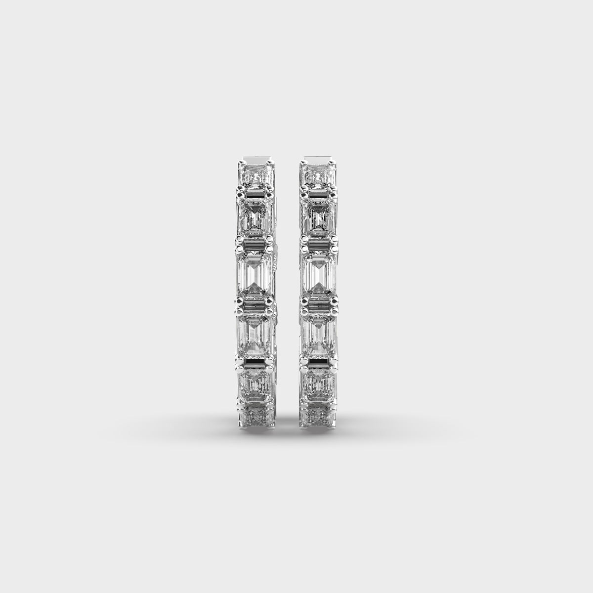 Crystal Circle Diamond Eternity Hoops