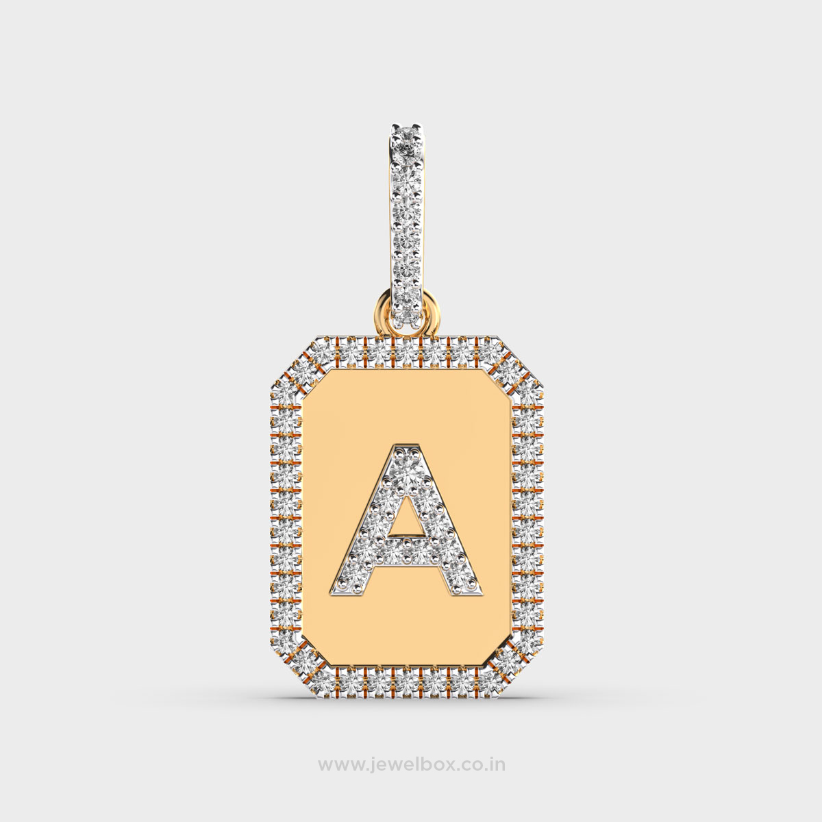 Shimmering Alphabet Name Diamond Pendant