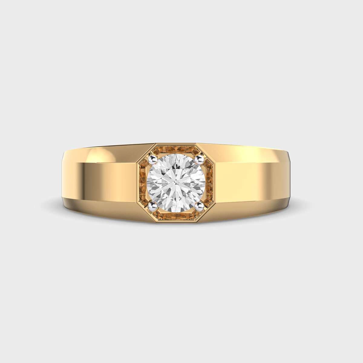 Egdy Brilliance Solitaire Diamond Ring For Men