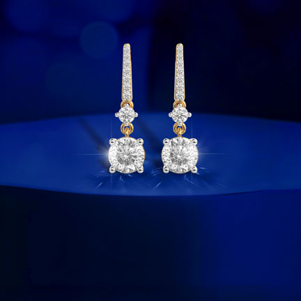Sparkling Stick Diamond Earrings