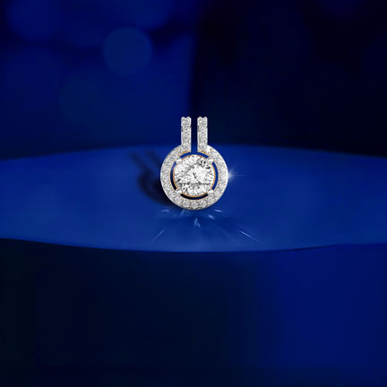 Classic Orbit Padma Cut Diamond Pendant (Without Chain)