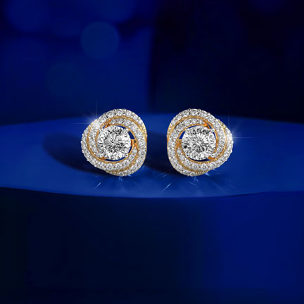 Stunning Helix Diamond Studs