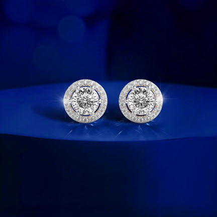 Twinkling Round Diamond Studs