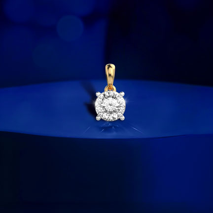 Serenelle Padma Cut Diamond Solitaire Pendant (Without Chain)