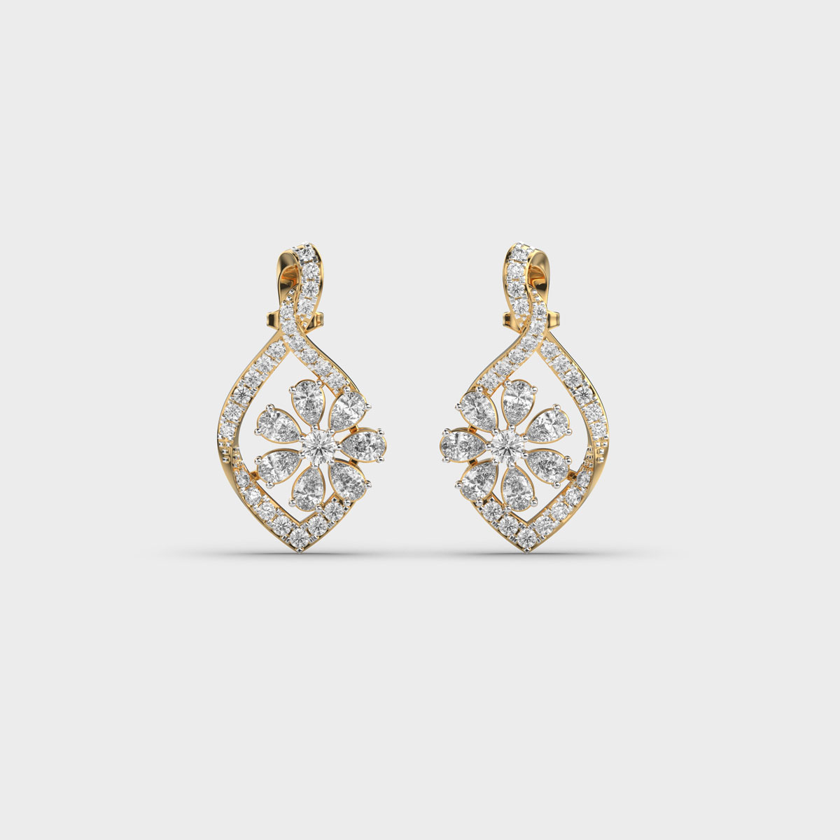 Flowers In Spring Diamond Earrings