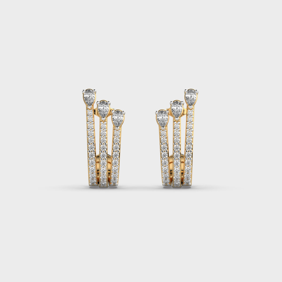 Studded Dandelions Diamond Earrings