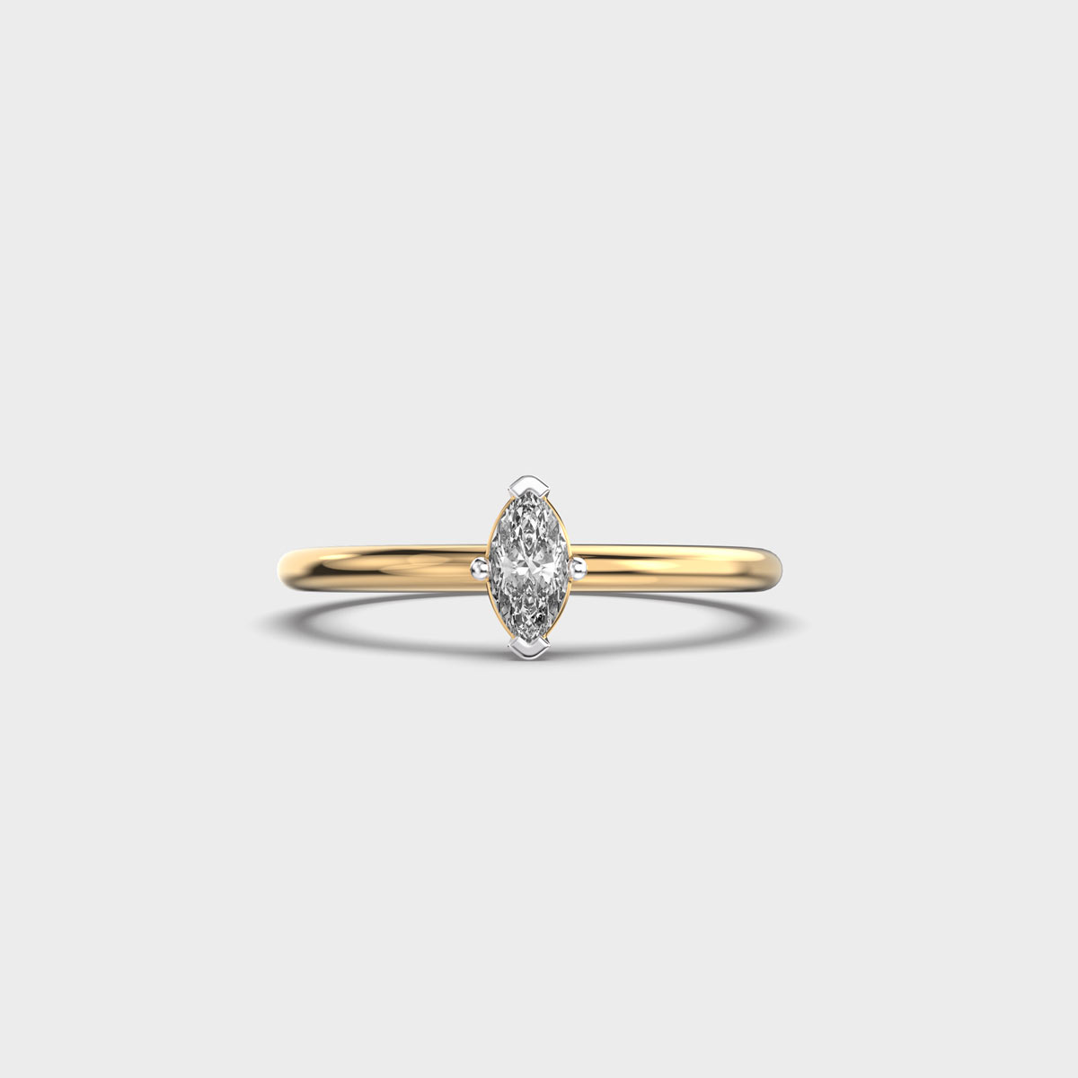 Simple Gesture Shimmering Diamond Ring