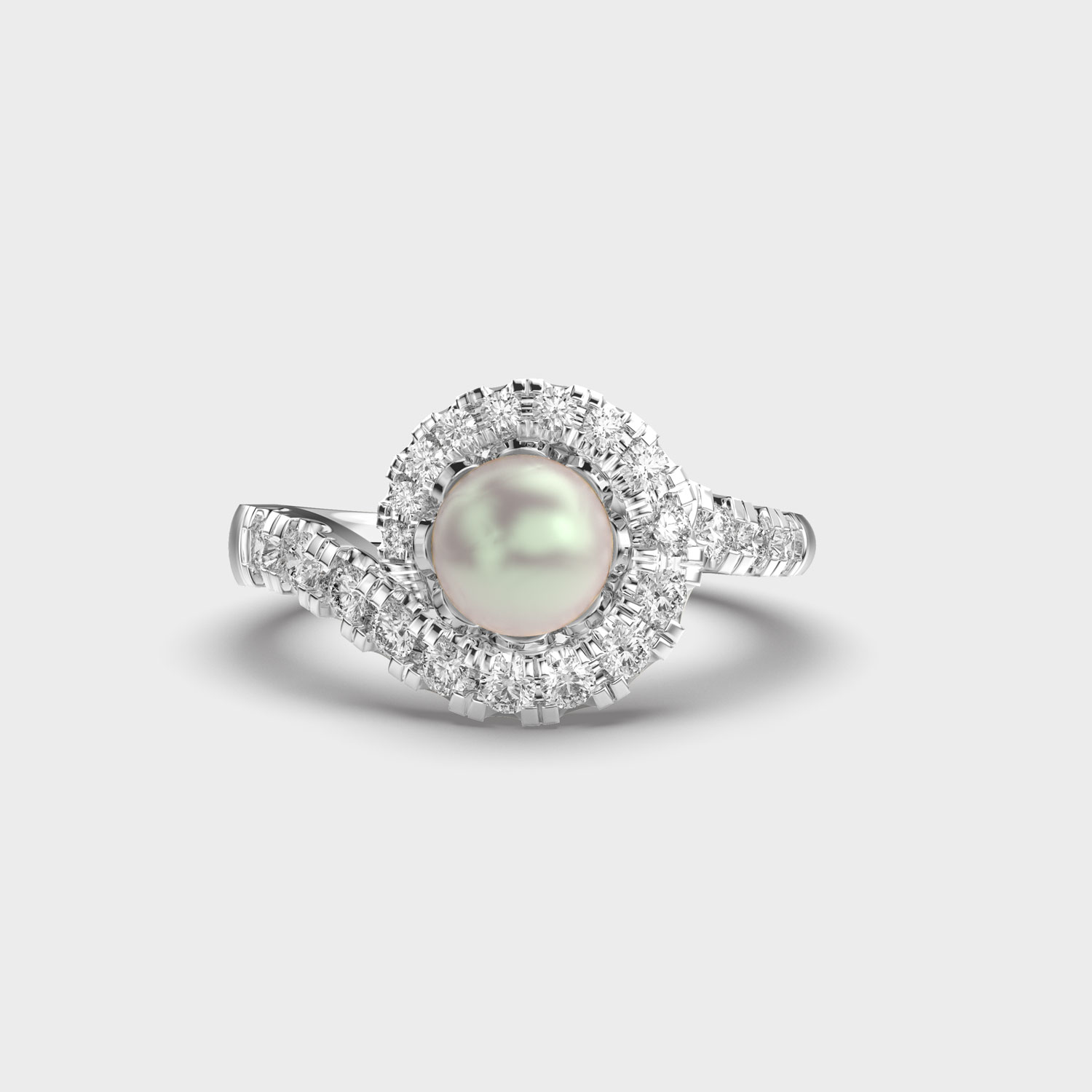 Pearl of Paradise Diamond Ring