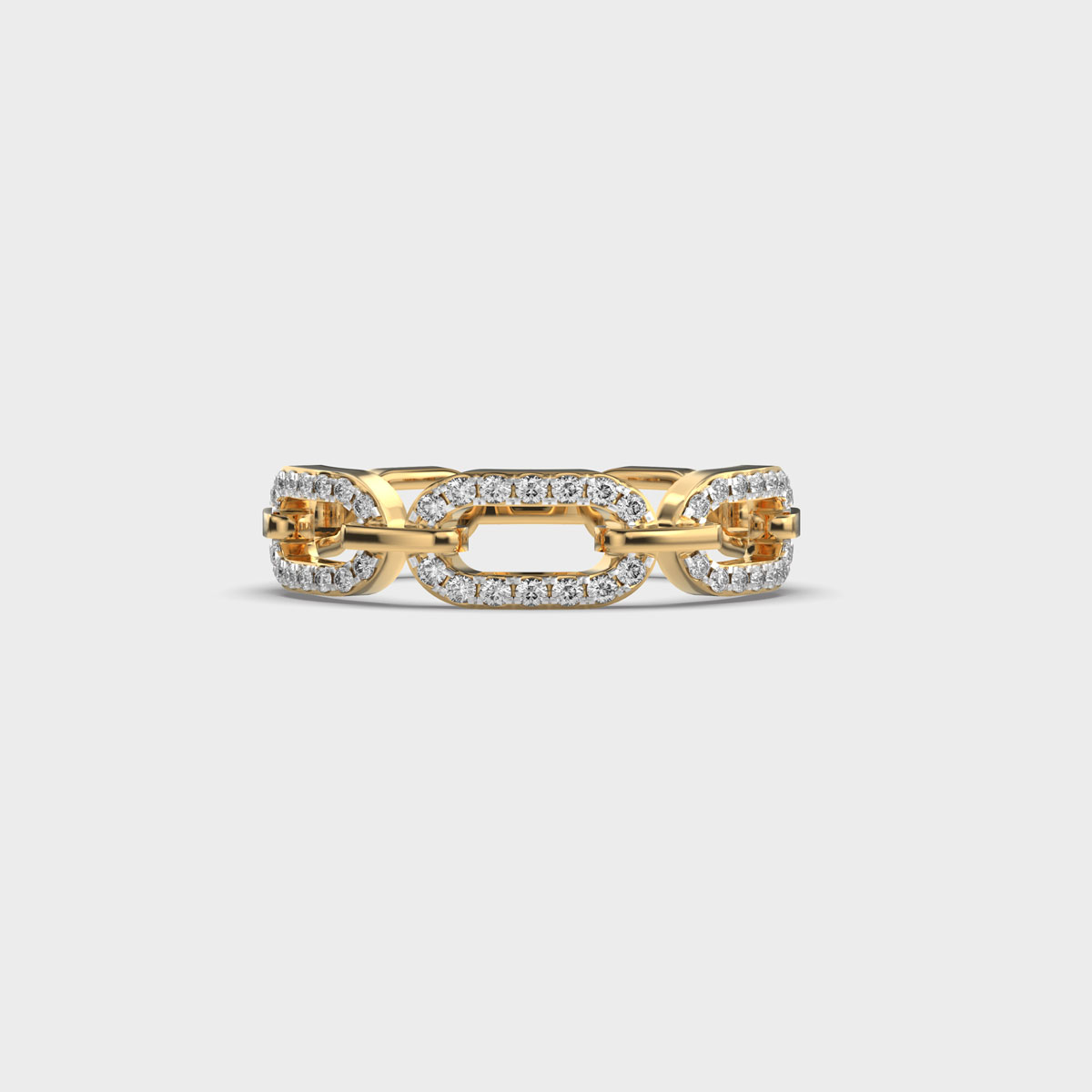 Round Link In Link Diamond Ring