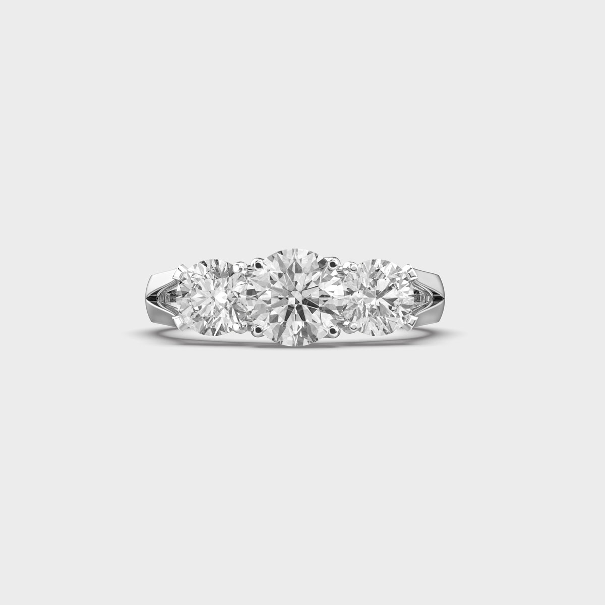Threefold Blessings Round Diamond Ring