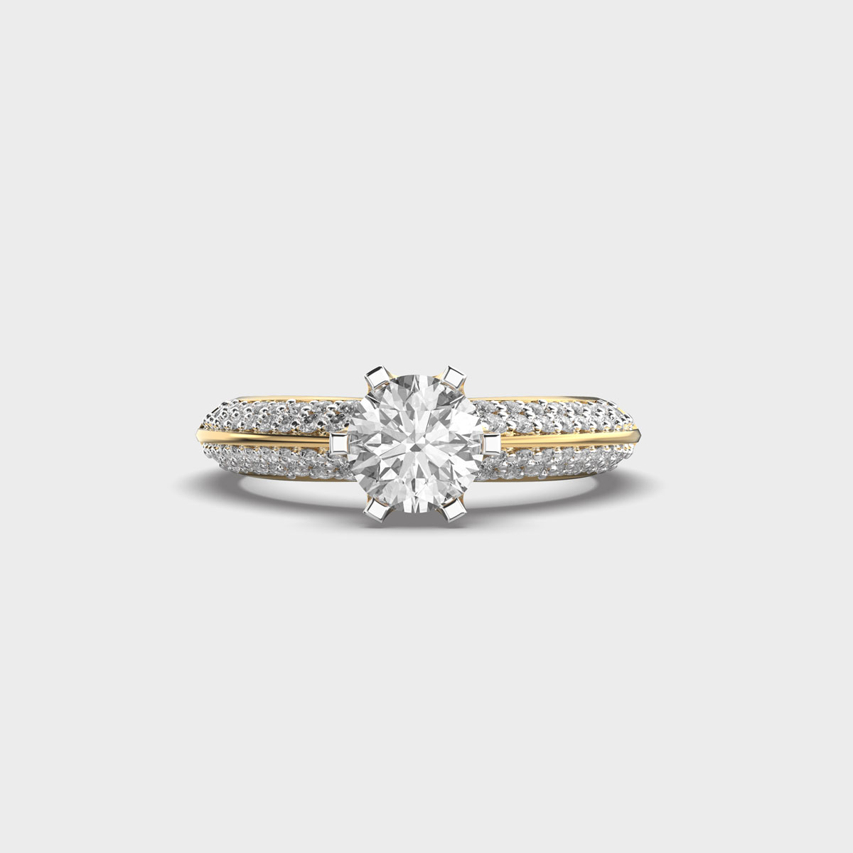 Shimmering Stars Round Diamond Ring