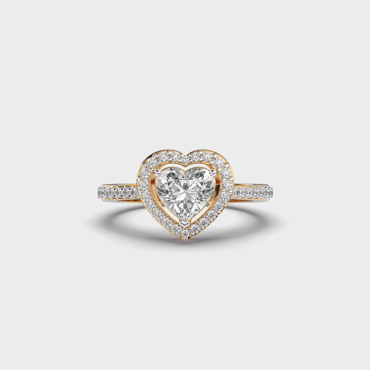 She Said Yes Heart Diamond Ring