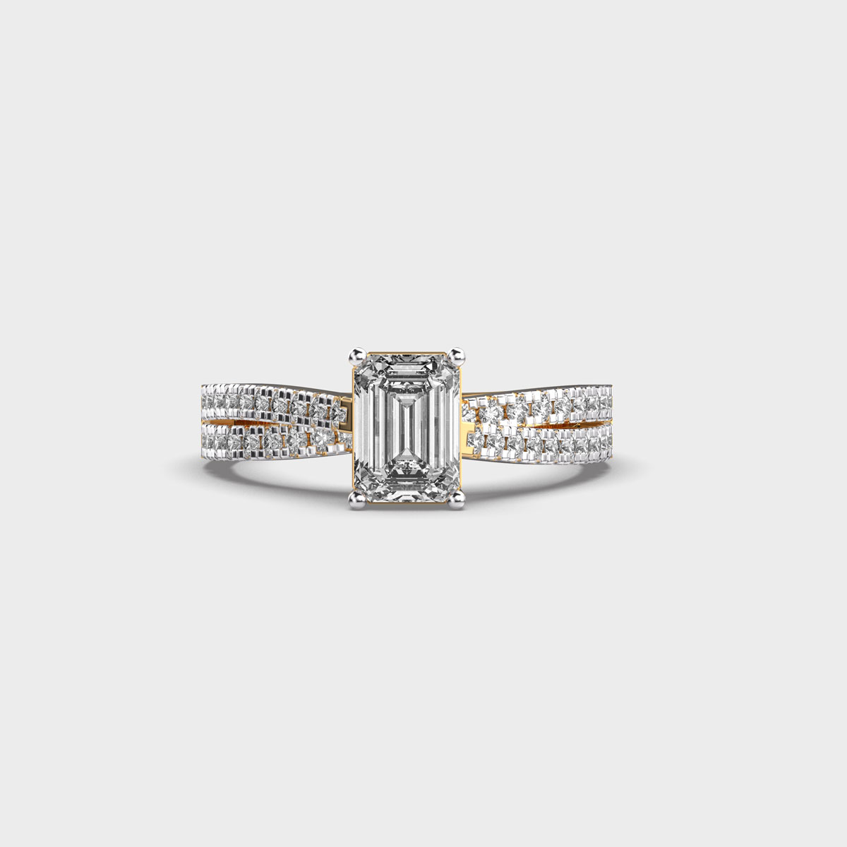Elvira Emerald Cut Diamond Ring