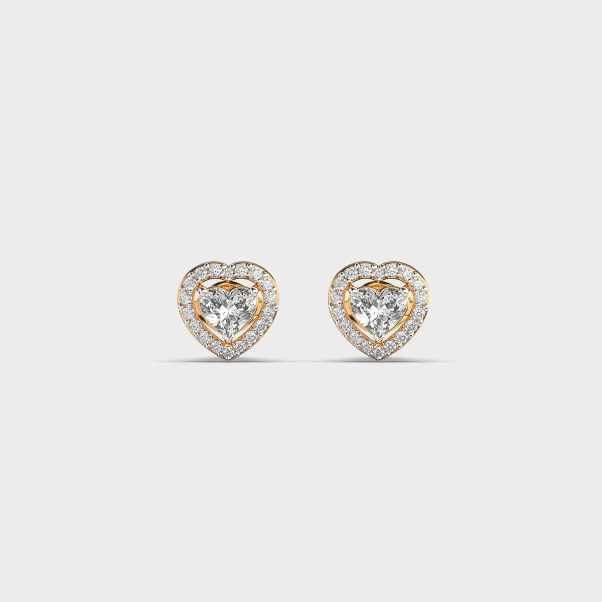 50 Cent Heart and Halo Studs