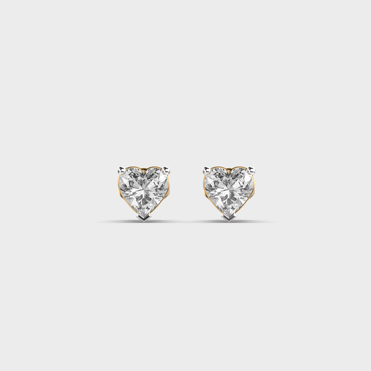 Mini Heart Diamond Ear Studs