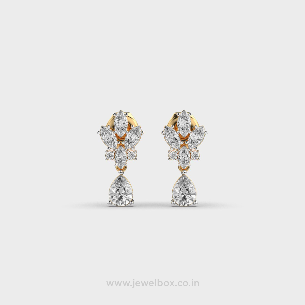Radiant Empress Pear Diamond Drops
