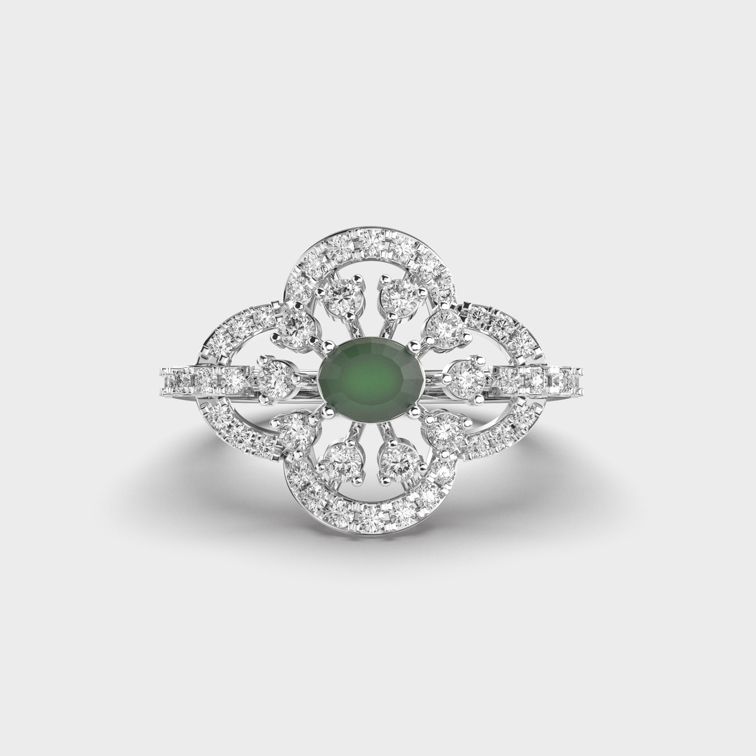 Dresden Green Diamond Ring