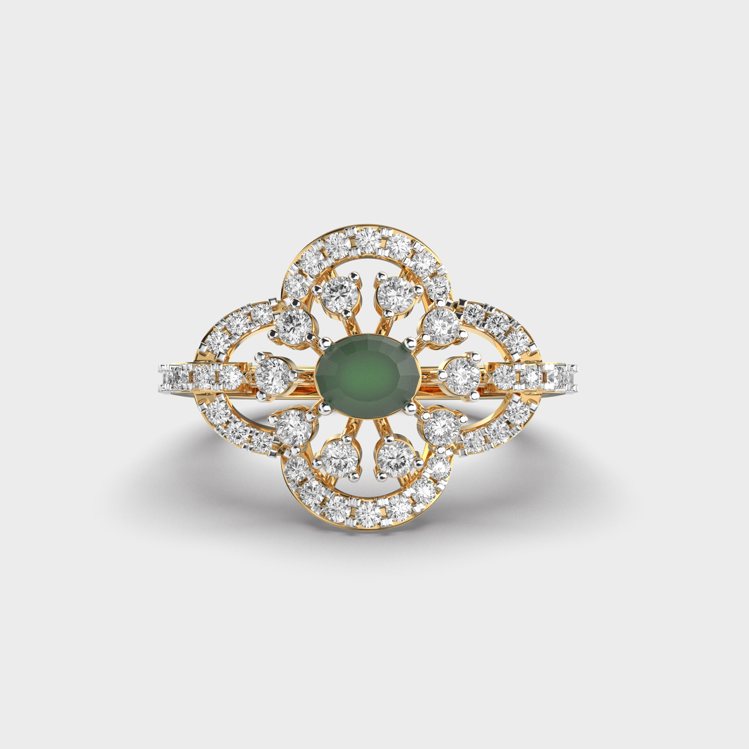 Dresden Green Diamond Ring