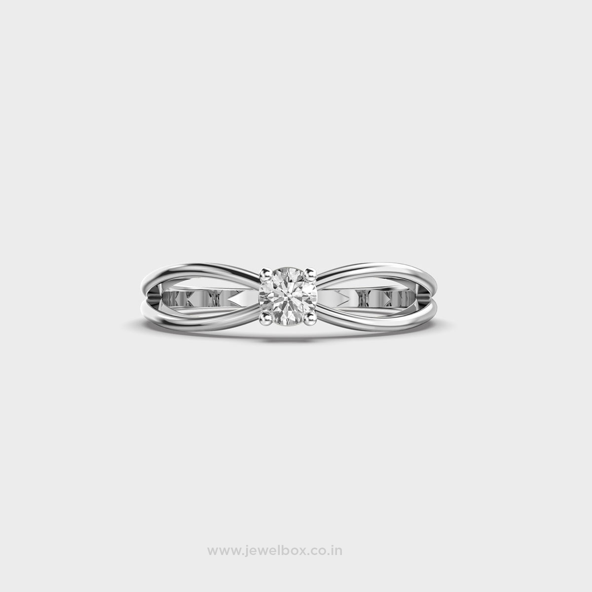 Bow Tie Solitaire Diamond Ring